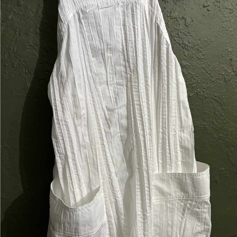 Urban Outfitters Crinkle White Sleeveless Dress - Picture 9 of 15